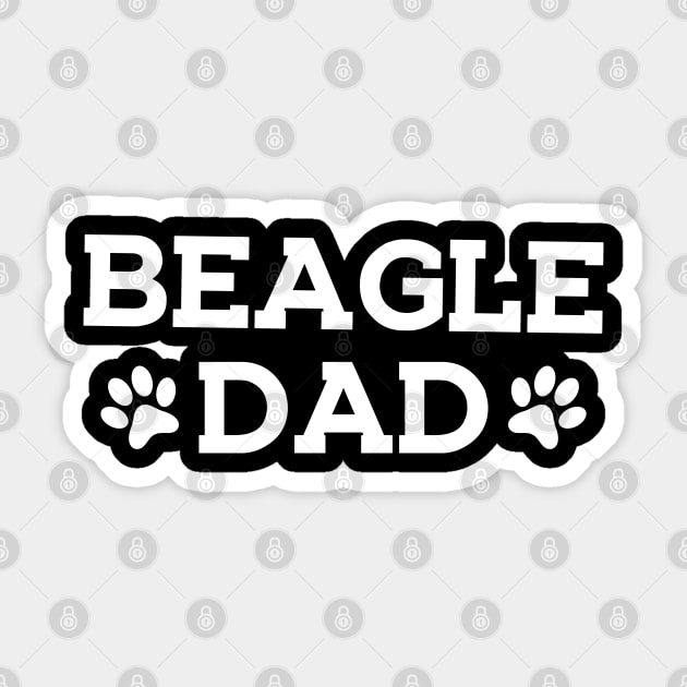 Beagle Dad Sticker by KC Happy Shop